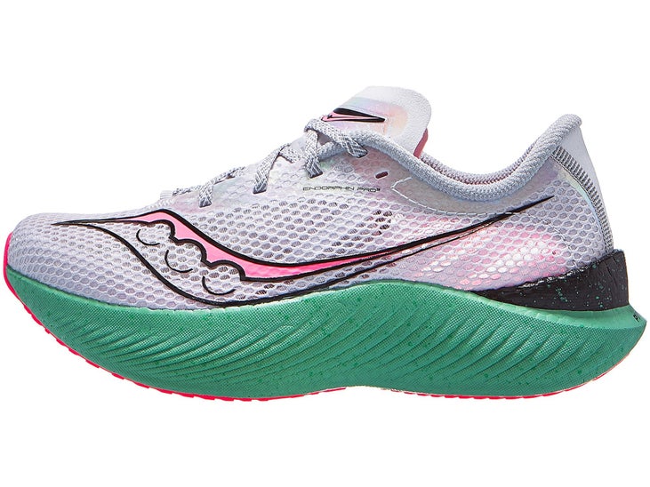 Saucony Endorphin Pro 3 Women's Shoes Fog/VIZI Pink Running Warehouse