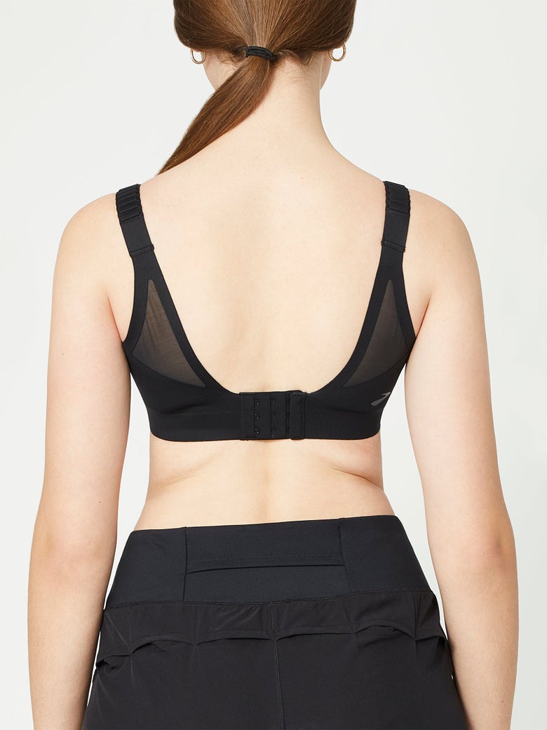 Back view of a model wearing a Brooks Scoopback 2.0 sports bra