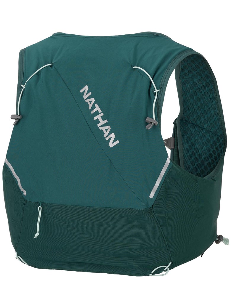 Back view of Nathan Women's Pinnacle vest in green color