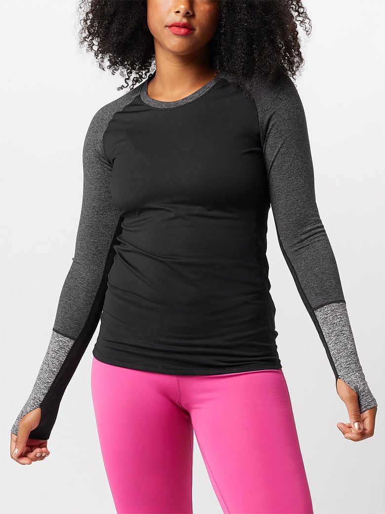 long sleeve running crop top