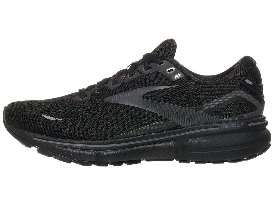Brooks Ghost 15 Women's Shoes Black/Black/Ebony Running Warehouse