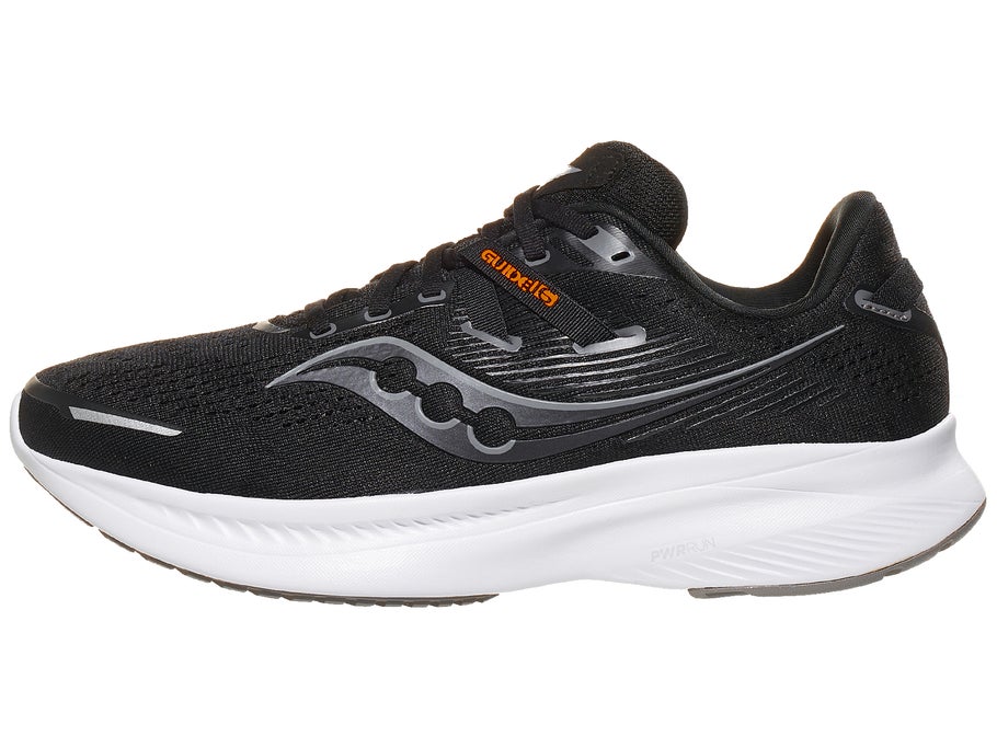 Saucony Guide 16 Men's Shoes Black/White Running Warehouse