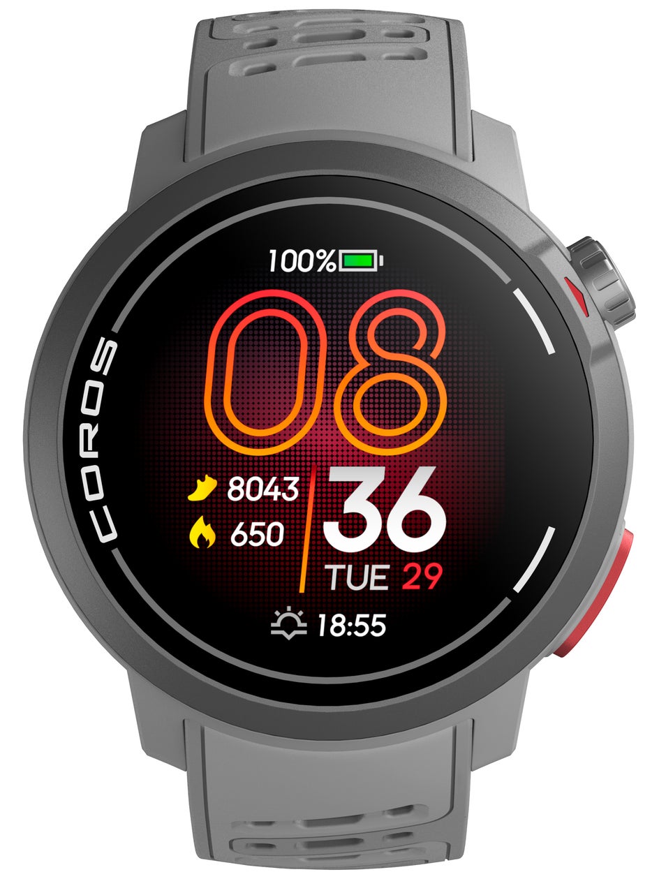 COROS Pace Pro front view- grey