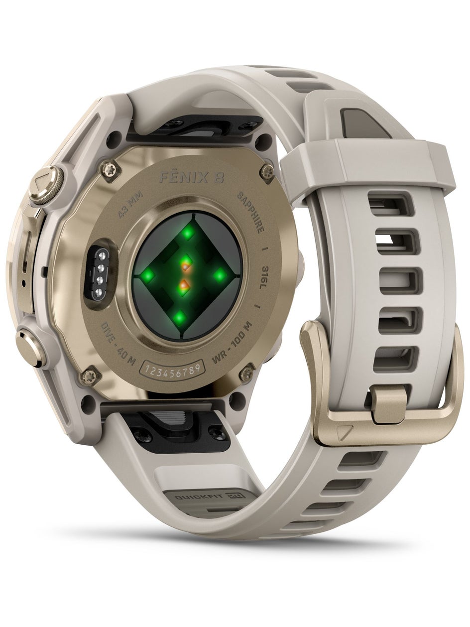 Garmin fenix 8 back view