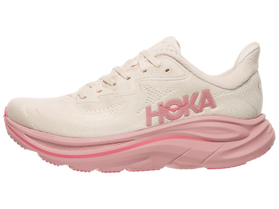 HOKA Clifton 10 Rose Cream left shoe facing left