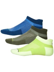 ASICS Cushion Low Cut Socks 3-Pack Hazard Grn/Lake Drv
