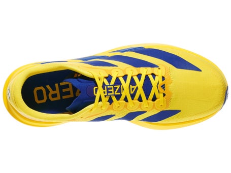adidas adizero Evo SL Woven Men's Shoes Yellow/Blue/Irn | Running Warehouse adidas adizero Evo SL Woven Men's Shoes Yellow/Blue/Irn | Running Warehouse