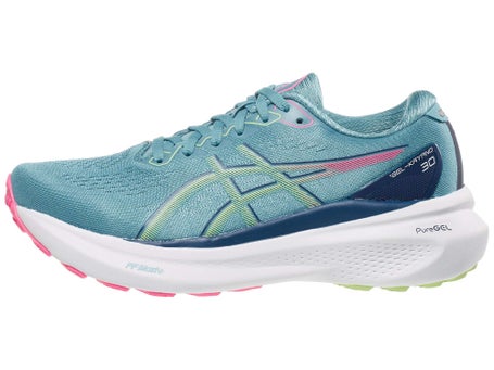 ASICS Gel Kayano 30\Womens Shoes\Gris Blue/Lime Green