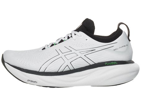 ASICS Gel Nimbus 25 Men's Shoes White/Black | Running Warehouse
