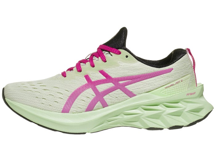 Asics Novablast 2 Women S Shoes Birch Pink Rave Asics Novablast 2 Women S Shoes Birch Pink Rave