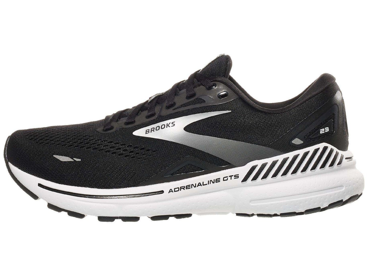 Brooks Adrenaline GTS 23 Men's Shoes Black/White/Silver | Running Warehouse