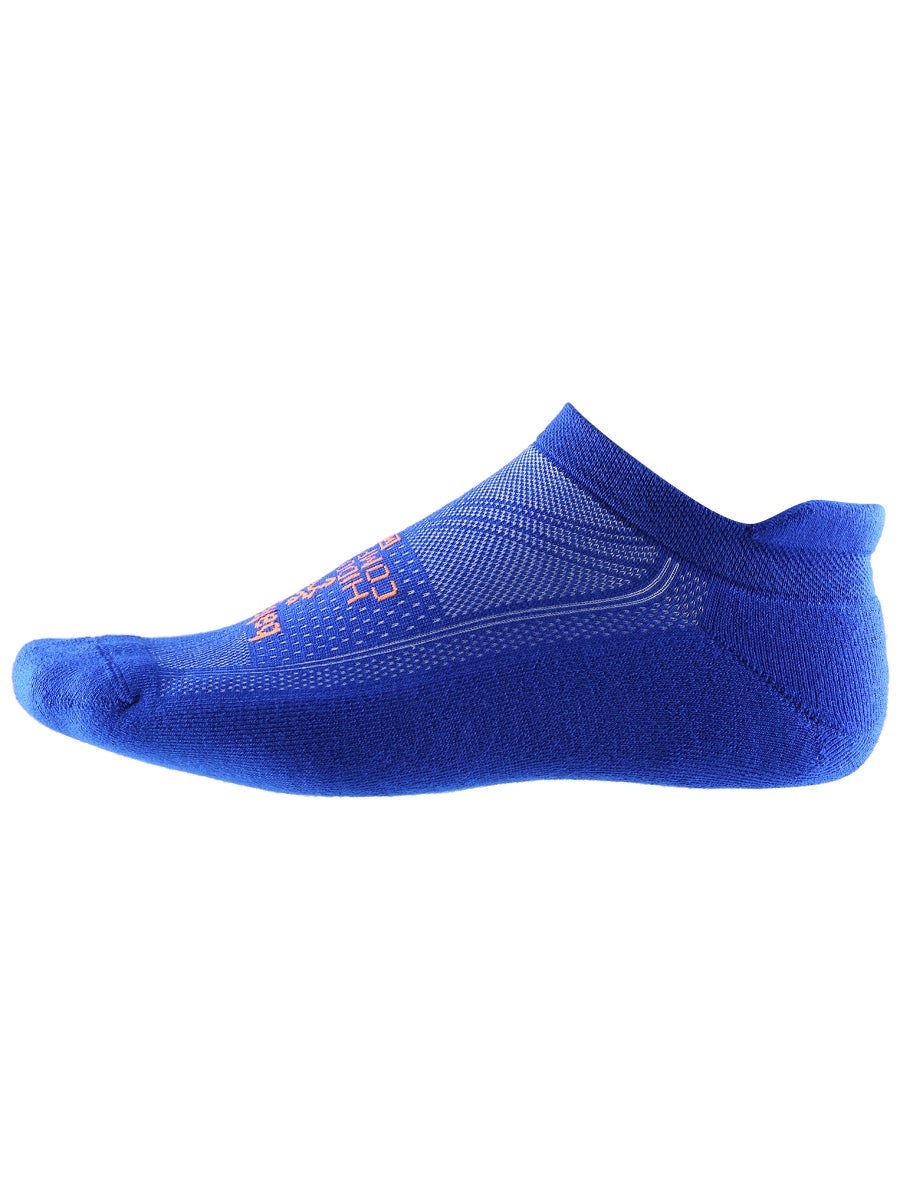 Balega Hidden Comfort No Show Sock in blue--side angle