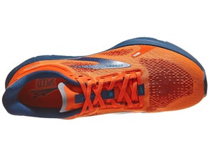 Brooks Launch 9 orange running shoe review overhead view
