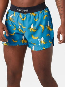 ChicknLegs Men's Blue Bananas 4" Half Split Shorts