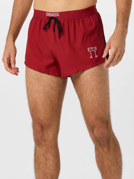ChicknLegs Mens Cardinal Red 2 DS Split Short