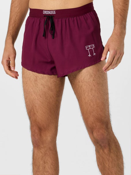 ChicknLegs Mens Maroon 2 DS Split Short