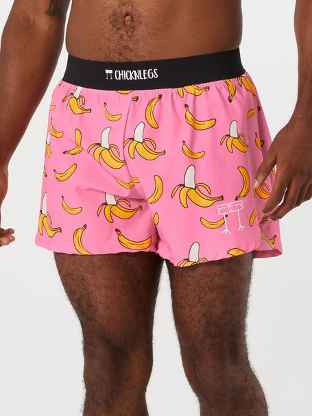 ChicknLegs Men's Pink Banana 4 Half Split Shorts