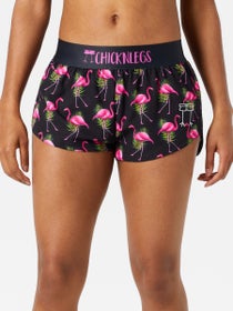 ChicknLegs Women's Black Flamingo 1.5" Split Shorts
