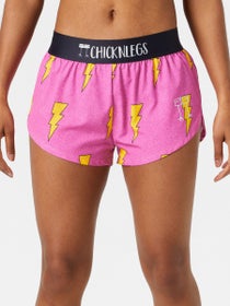 ChicknLegs Women's Pink Bolts 1.5" Split Shorts