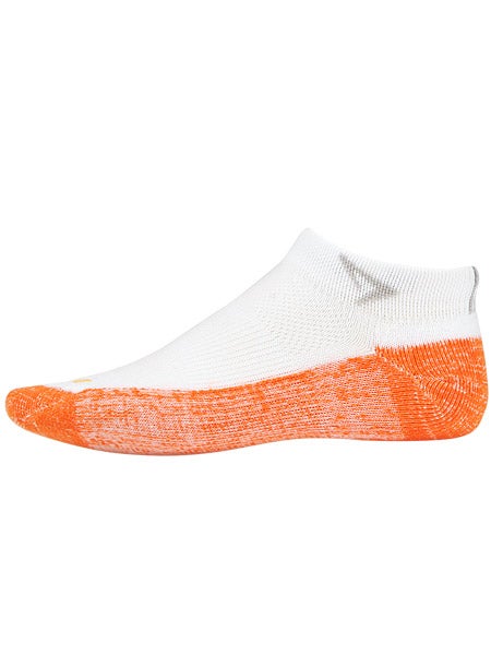 Drymax Maximum Protection Run Mini Crew Sock in white/orange--side view