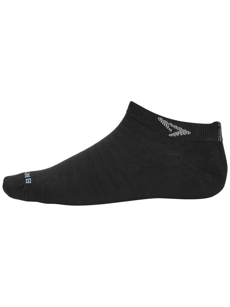 Drymax Hyper Thin Mini Crew Sock in black--side view