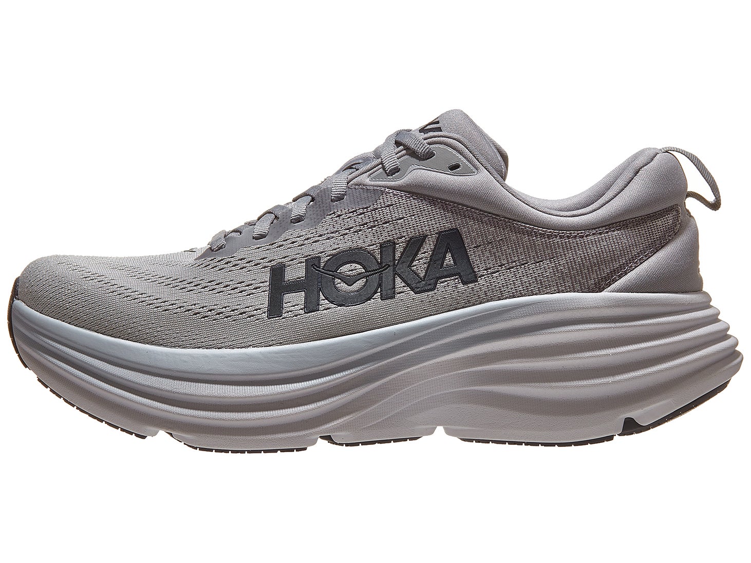 HOKA Bondi 8 Men's Shoes Sharkskin/Harbor Mist | Running Warehouse