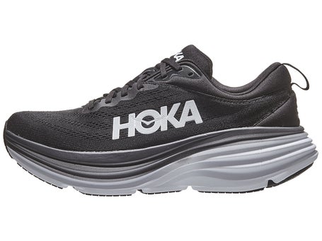 HOKA Bondi 8 Men's Shoes Black/White | Running Warehouse