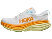 HOKA Bondi 8 Men's Shoes Blanc De Blanc/Solar Flare