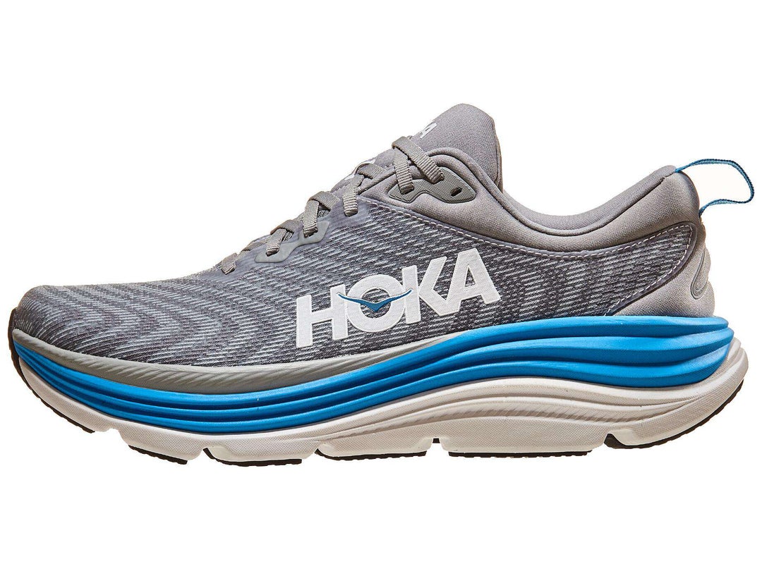 HOKA Gaviota 5 Men's Shoes Limestone/Diva Blue | Running Warehouse