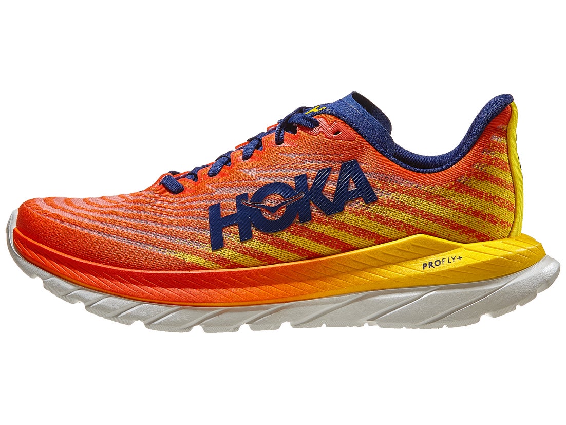 HOKA Mach 5 Men's Shoes Flame/Dandelion | Running Warehouse