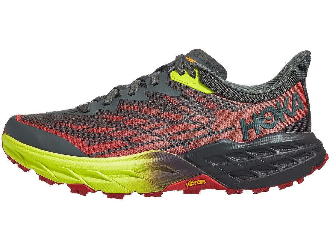 HOKA Speedgoat 5 Men's Shoes Thyme/Fiesta | Running Warehouse