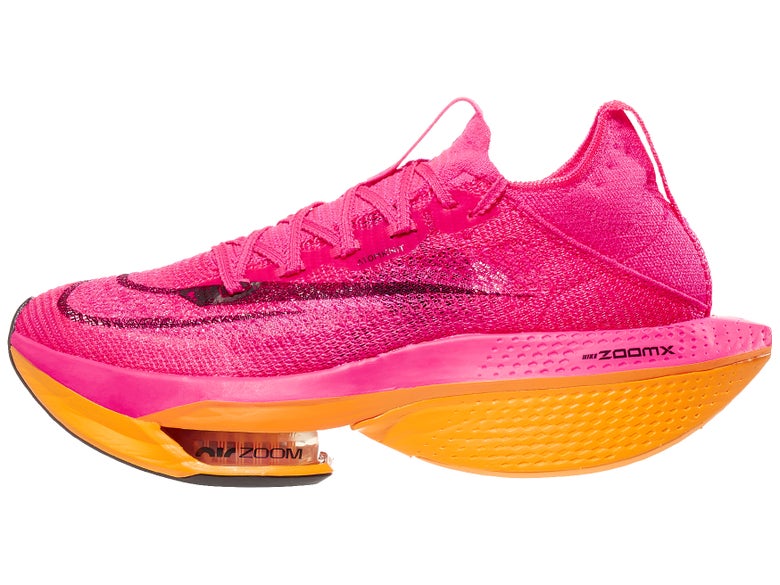 Women's Nike Zoom Alphafly Shoes in hot pink color