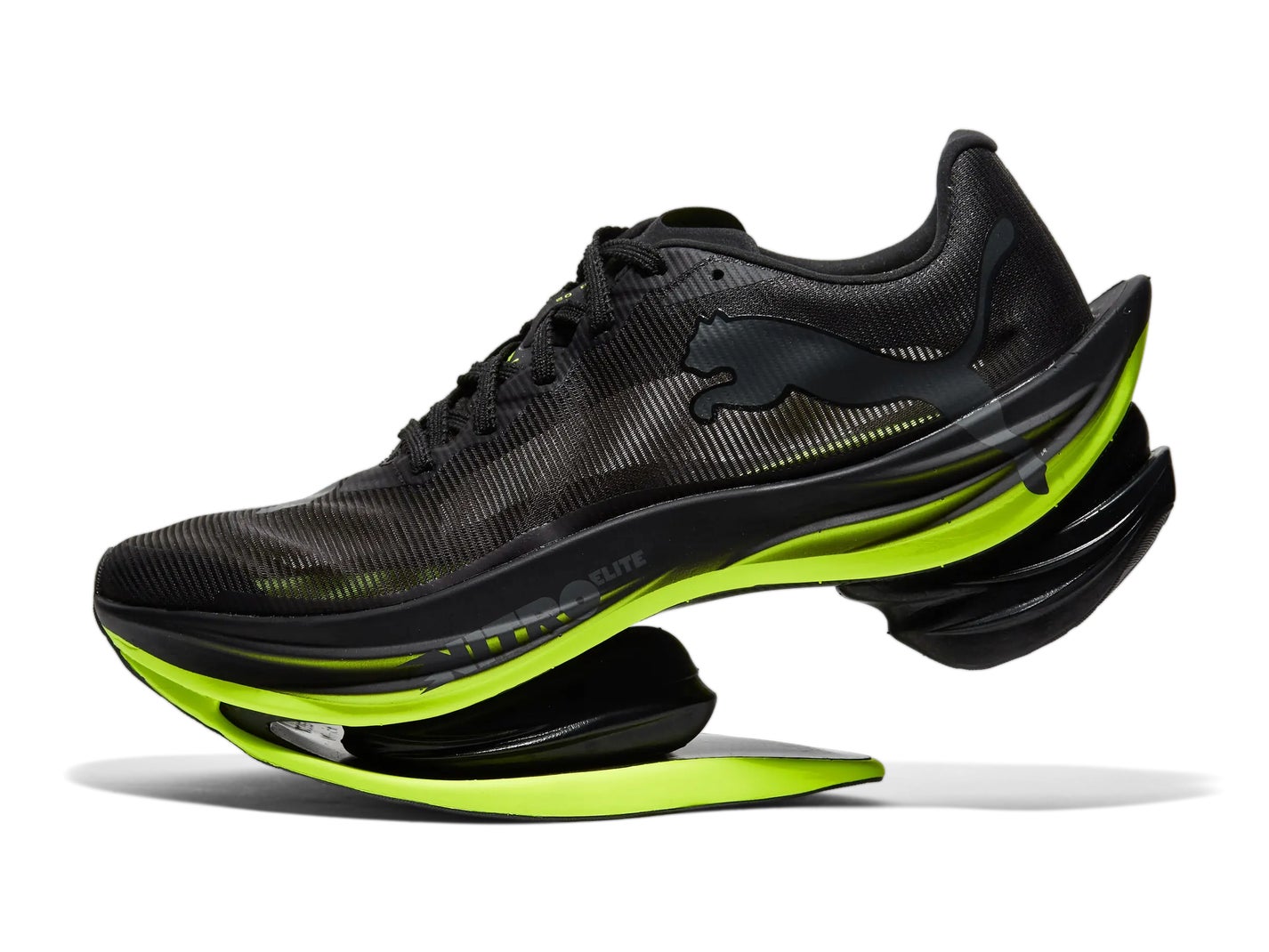 Running Fast Image PUMA Fast-RB Nitro Elite 2 Men's Shoes Black/Lime | Running Warehouse