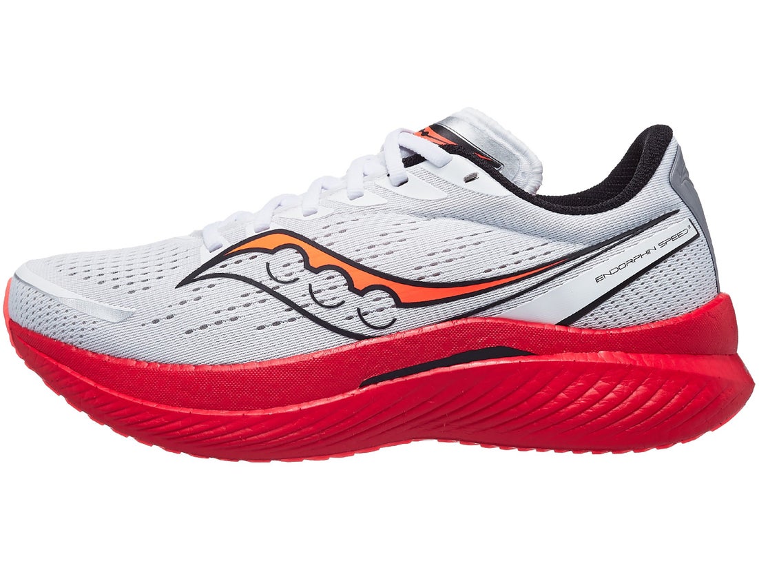 Saucony Endorphin Speed 3 Men's Shoes White/Black/VIZI | Running Warehouse