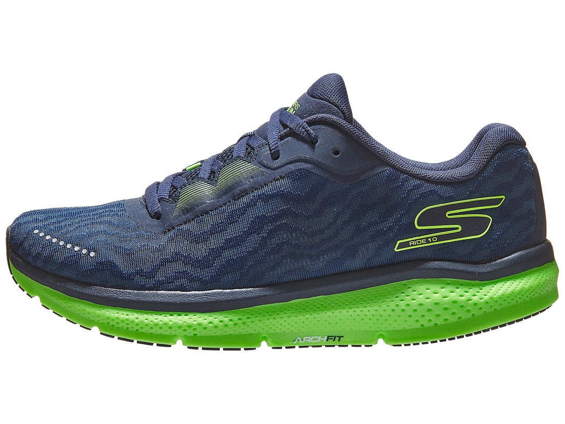 Skechers GOrun Ride 10 running shoe women's grey lateral view