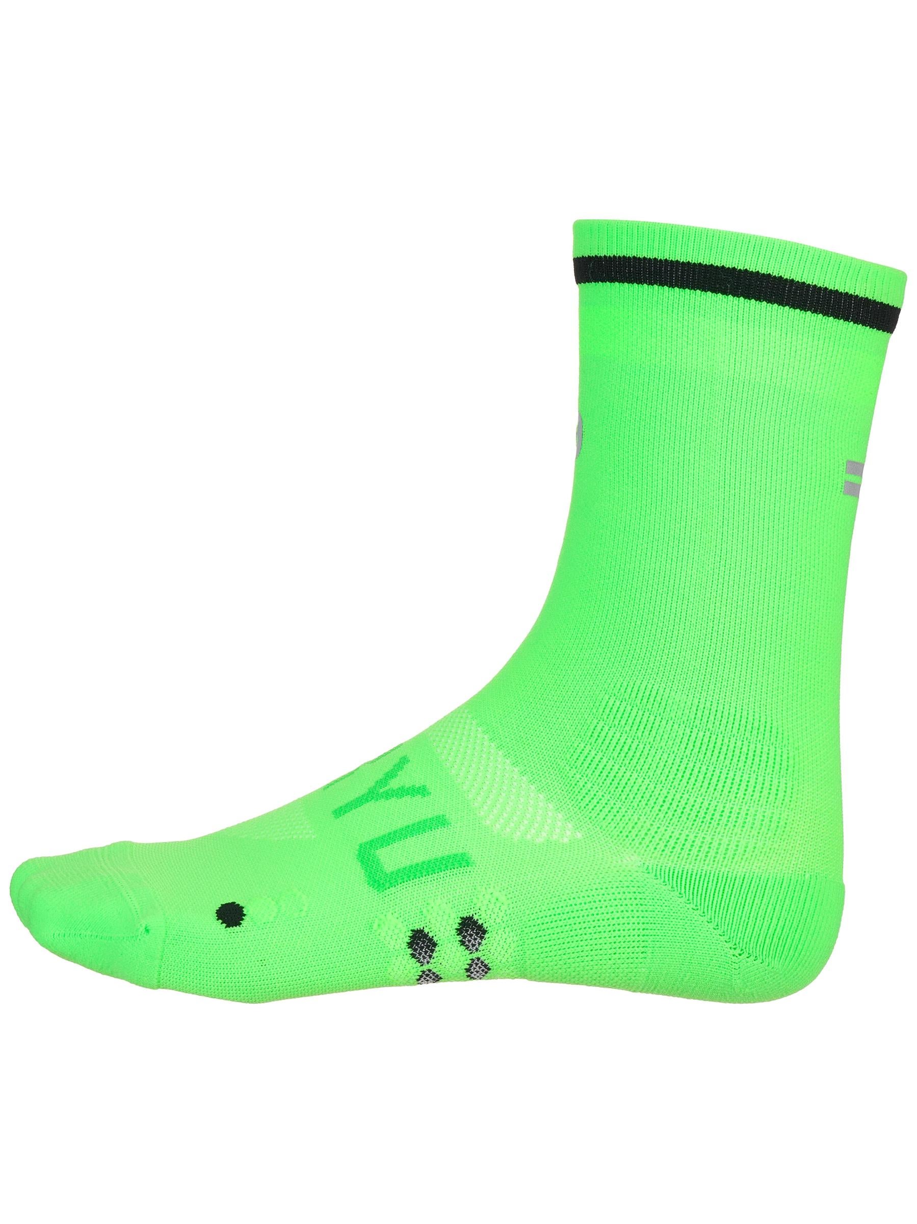 SHYU Racing Crew Sock in Acid/Green/Black