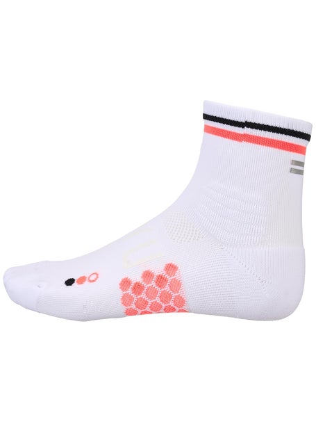 SHYU Racing Quarter Crew Socks White/Scarlet/Black