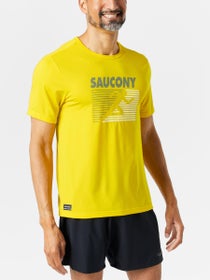 Saucony Men's Stopwatch Graphic Canary Short Sleeve