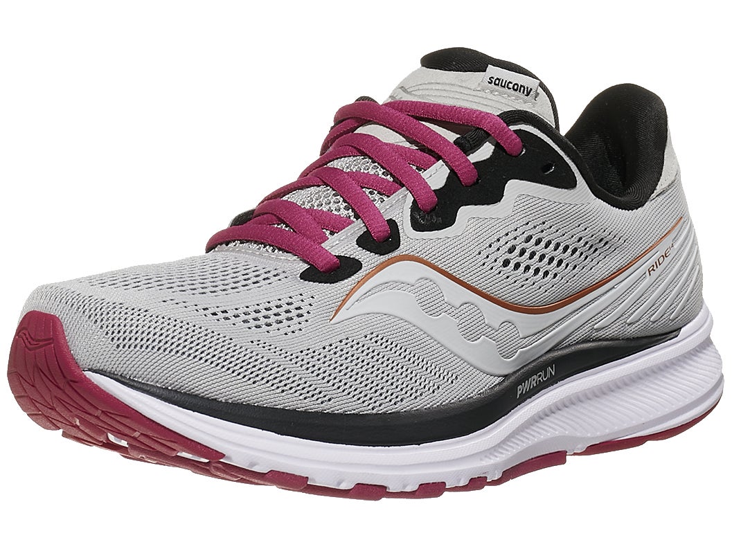 Saucony Boys Ride 14 Running Shoes Trainers Sneakers Pink Sports Breathable 