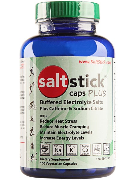 Salt Stick Caps Plus/Bottle of 100/Electrolyte Tabs/No Cramping/Supplement 