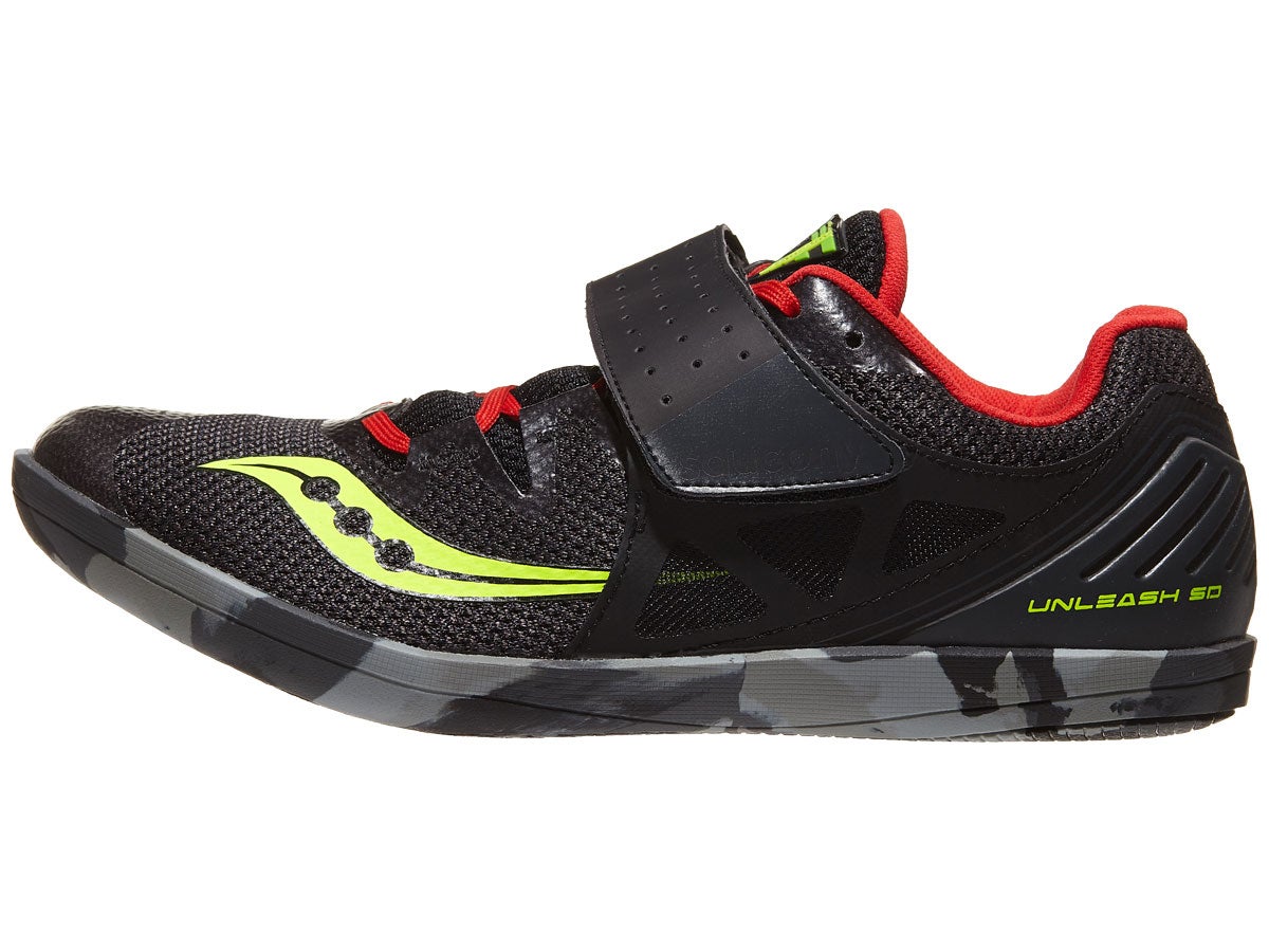 7 Saucony Mens Unleash SD2 Track and Field Shoe black/red