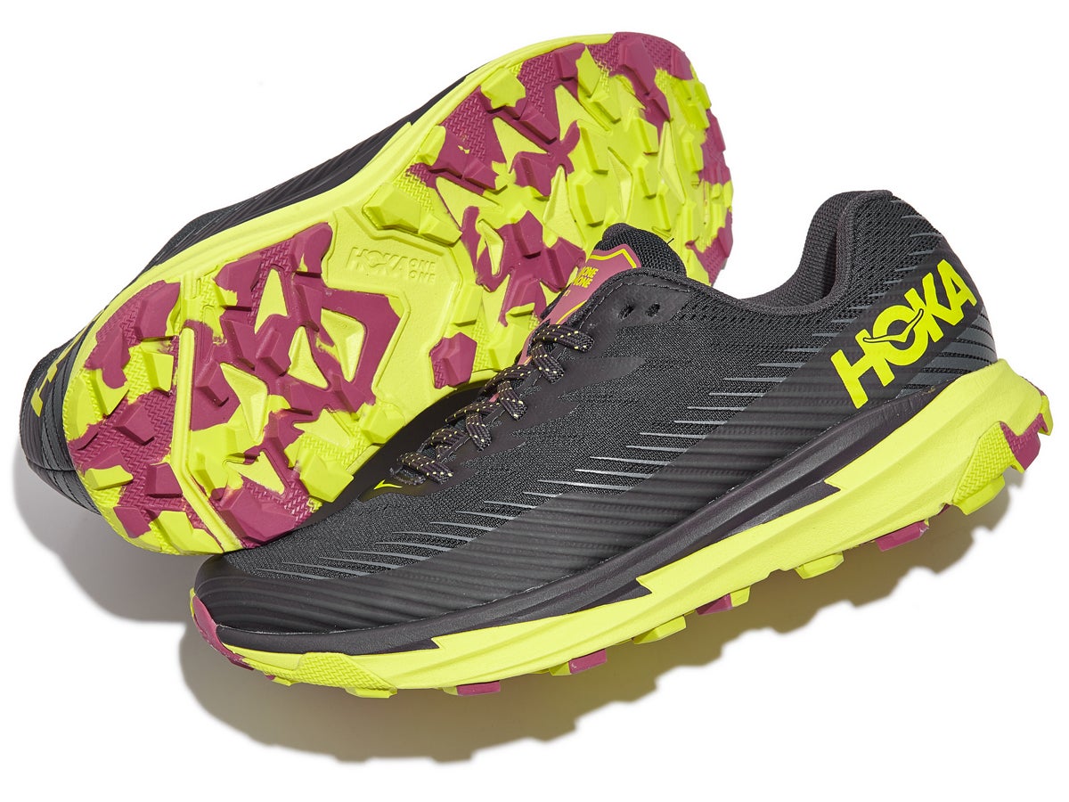 hoka one one chunky lace up trainers