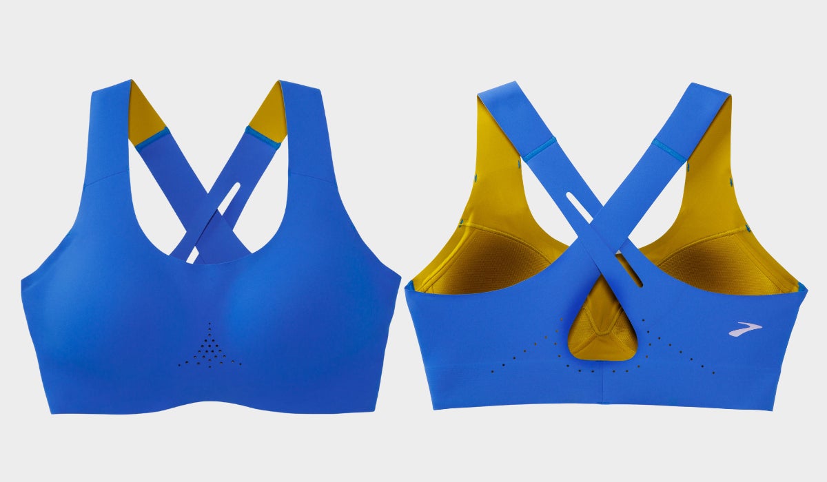 Brooks Dare Cross-Back Run Bra 2.0 Bluetiful/Golden Hour 38C/D