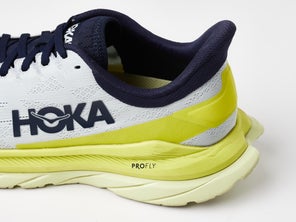 Hoka Mach 4 shoe review lateral heel view