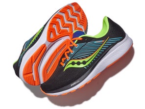 Saucony pair of running shoes review lateral view outsole