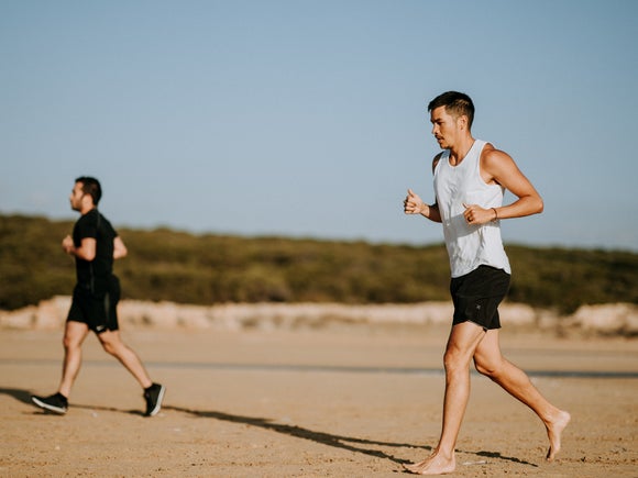 runner on beach