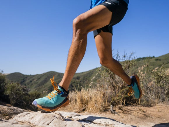 Man running in Hoka Zinal on trail