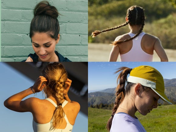 Women runners with different hair styles