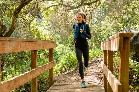 woman with running pack