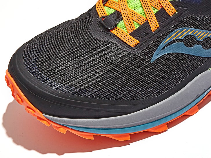 Saucony running shoe review toe box lateral view